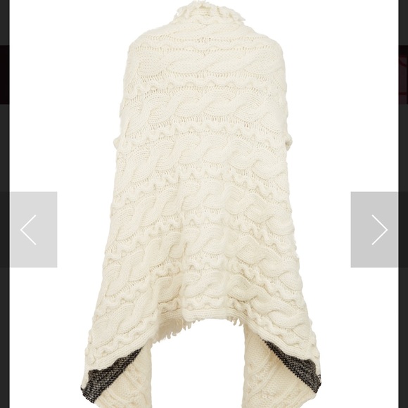 Hayley Menzies ‘Dakota’ Cable Knit Cardigan Vest Blanket Style One Size - Picture 3 of 10